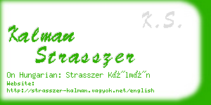 kalman strasszer business card